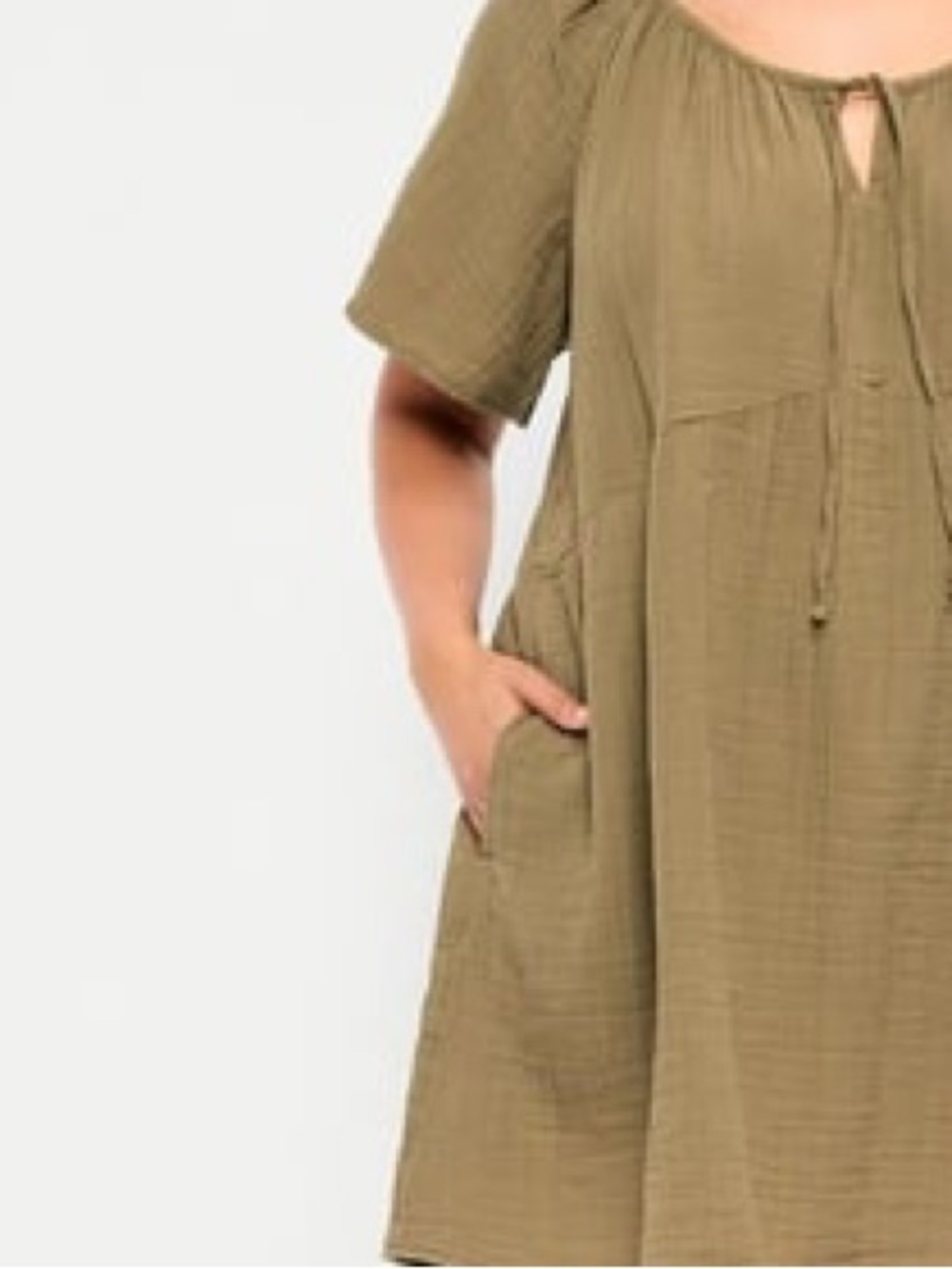 Old Navy Crinkle Gauze Flutter-Sleeve Mini Swing Dress - Large - Picture 3 of 3